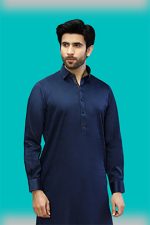 Chitrali Wool Navy Blue Unstiched Man’s Shalwar Kameez