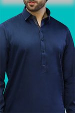 Chitrali Wool Navy Blue Unstiched Man’s Shalwar Kameez