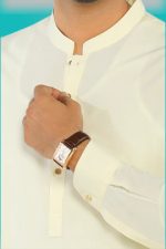 Cream Wash & Wear Shalwar Kameez