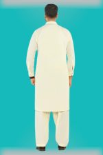 Cream Wash & Wear Shalwar Kameez