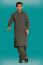DARK OLIVE BLENDED KAMEEZ SHALWAR