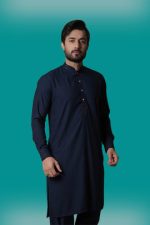 Deep Navy Blue Surprize Poly-Viscose