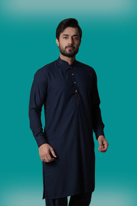 Deep Navy Blue Surprize Poly-Viscose