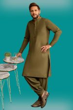 Olive green Surprize Poly-Viscose